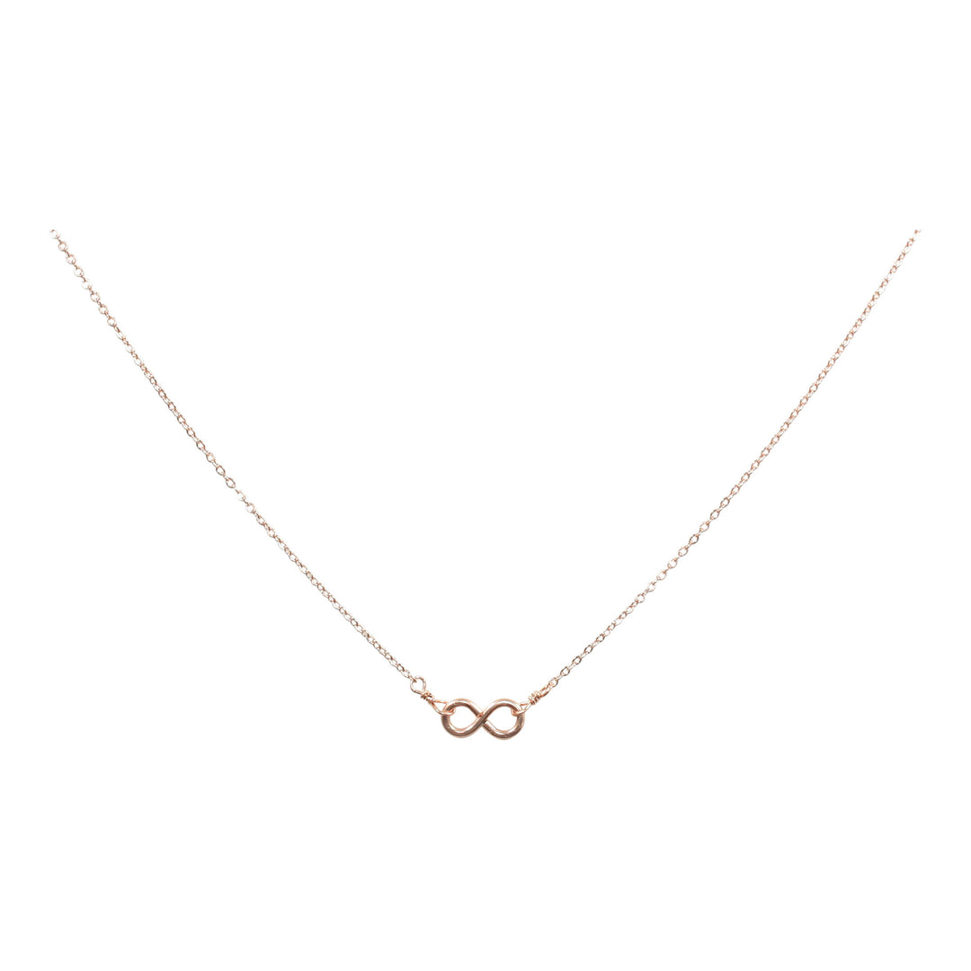Tiny Infinity Necklace on Thin Chain - Necklaces - Rose Gold - Rose Gold - Azil Boutique