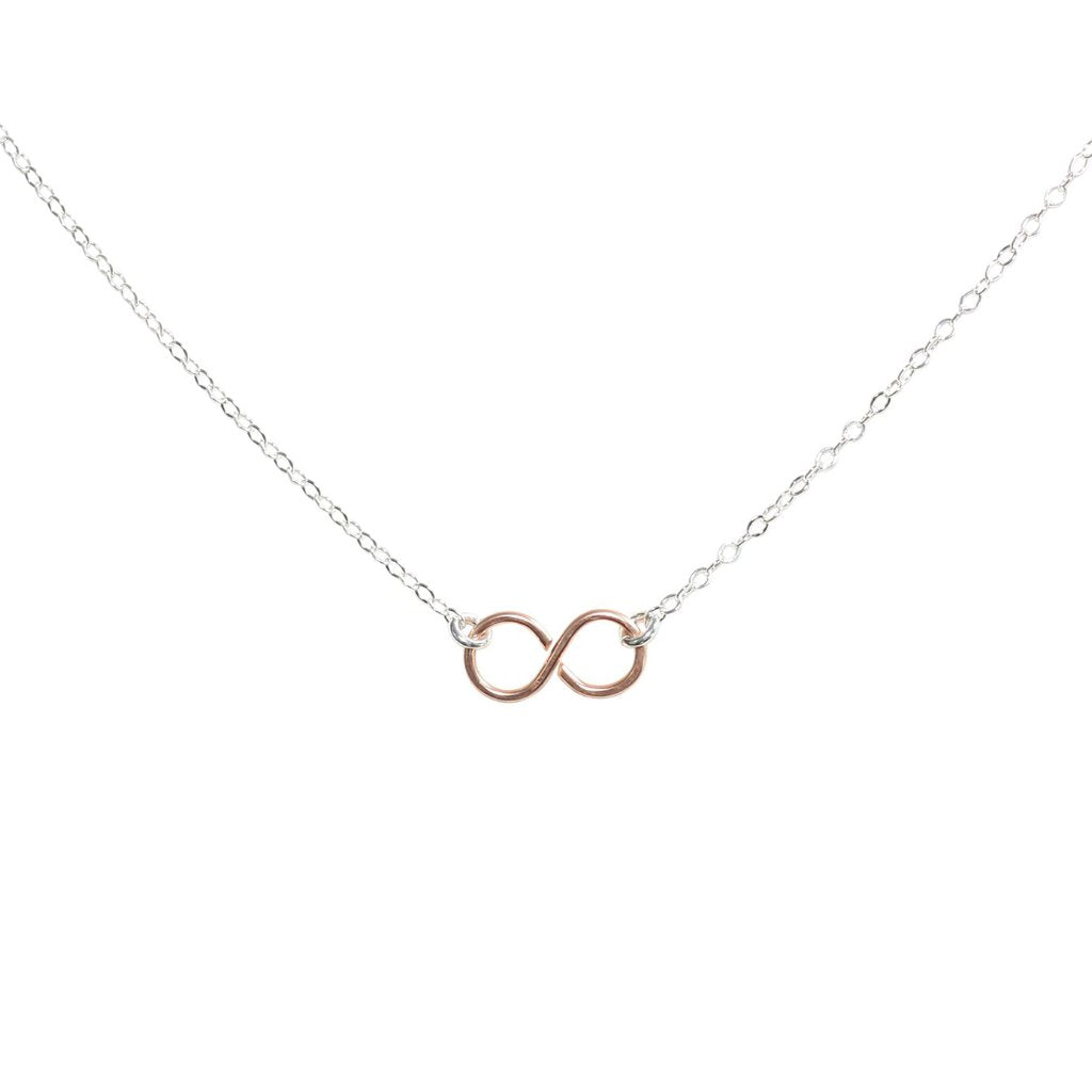 SALE - Infinity Necklace - Necklaces - Rosegold Infinity / Silver Chain - Rosegold Infinity / Silver Chain - Azil Boutique