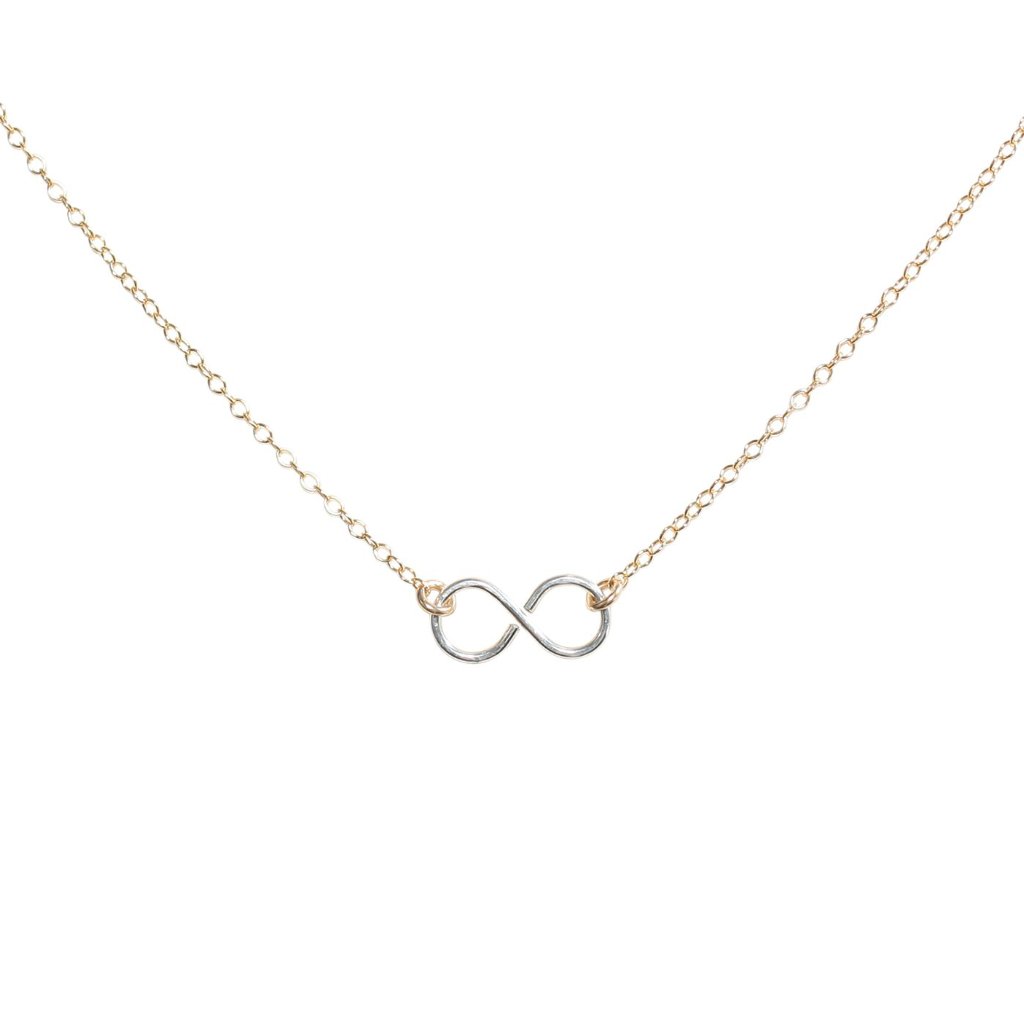 SALE - Infinity Necklace - Necklaces - Silver Infinity / Gold Chain - Silver Infinity / Gold Chain - Azil Boutique