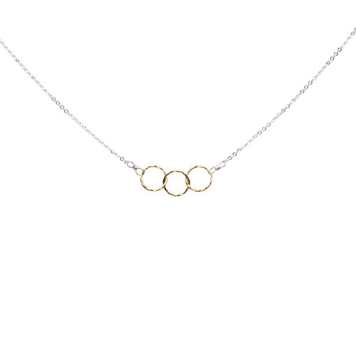 SALE - 2-Tone Tiny Diamond Cut Necklace - Necklaces - Gold/ Silver - Gold/ Silver - Azil Boutique