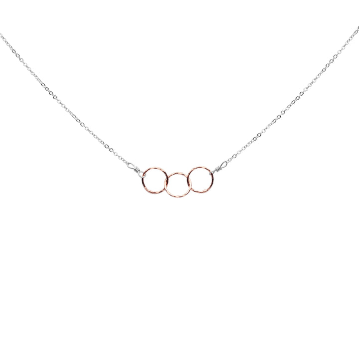 SALE - 2-Tone Tiny Diamond Cut Necklace - Necklaces - Rose Gold/Silver - Rose Gold/Silver - Azil Boutique