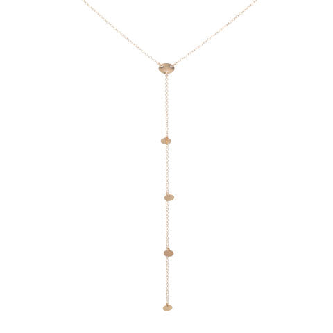 SALE - Multi-Disc Y Drop Necklace - Necklaces - Gold - Gold - Azil Boutique