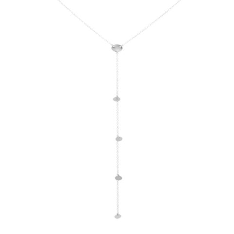 SALE - Multi-Disc Y Drop Necklace - Necklaces - Silver - Silver - Azil Boutique