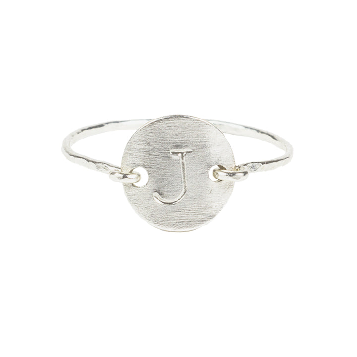 MONOGRAM RING - Rings - Silver - Silver / J - Azil Boutique