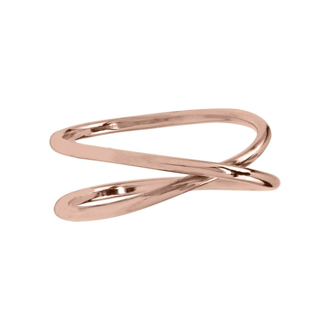 Crossover Ring - Rings - Rosegold - Rosegold / 7 - Azil Boutique