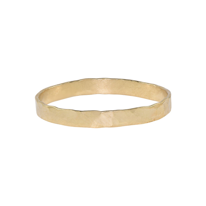 Thick Hammered Band Ring - Rings - Gold - Gold / 10 - Azil Boutique