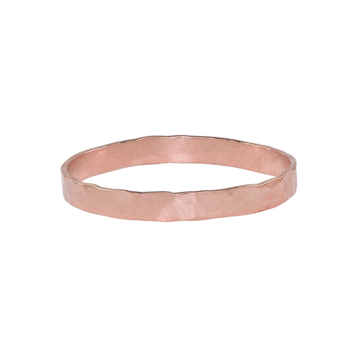 Thick Hammered Band Ring - Rings - Rosegold - Rosegold / 9 - Azil Boutique