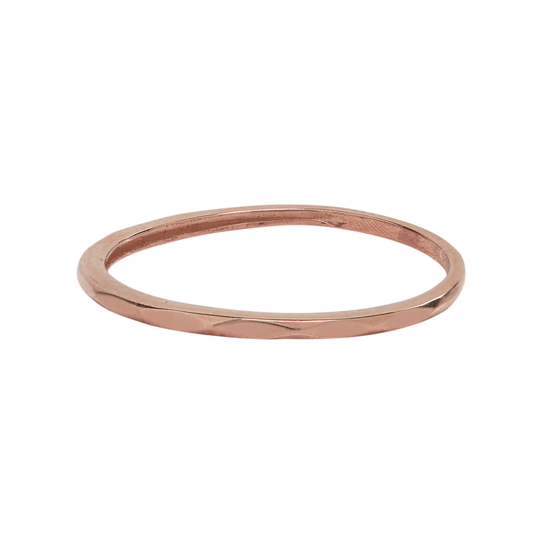 10k Solid Gold Hammered Band - Rings - Rose Gold - Rose Gold / 6 - Azil Boutique