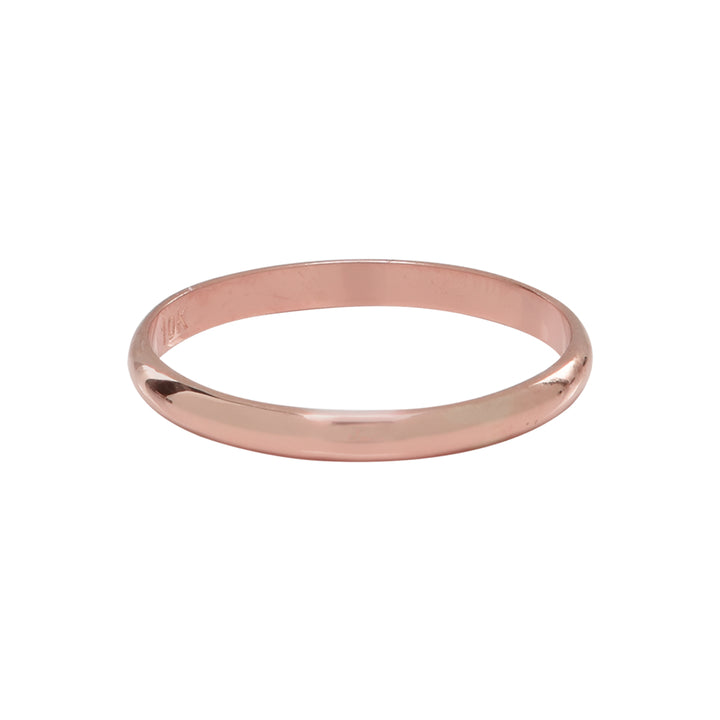 10k Solid Gold Band - Rings - Rose Gold - Rose Gold / 5 - Azil Boutique
