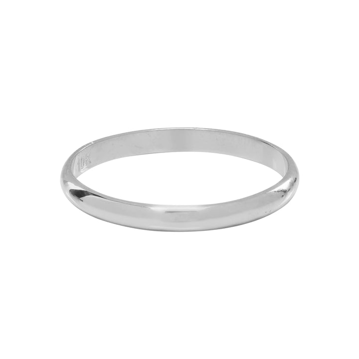 10k Solid Gold Band - Rings - White Gold - White Gold / 5 - Azil Boutique