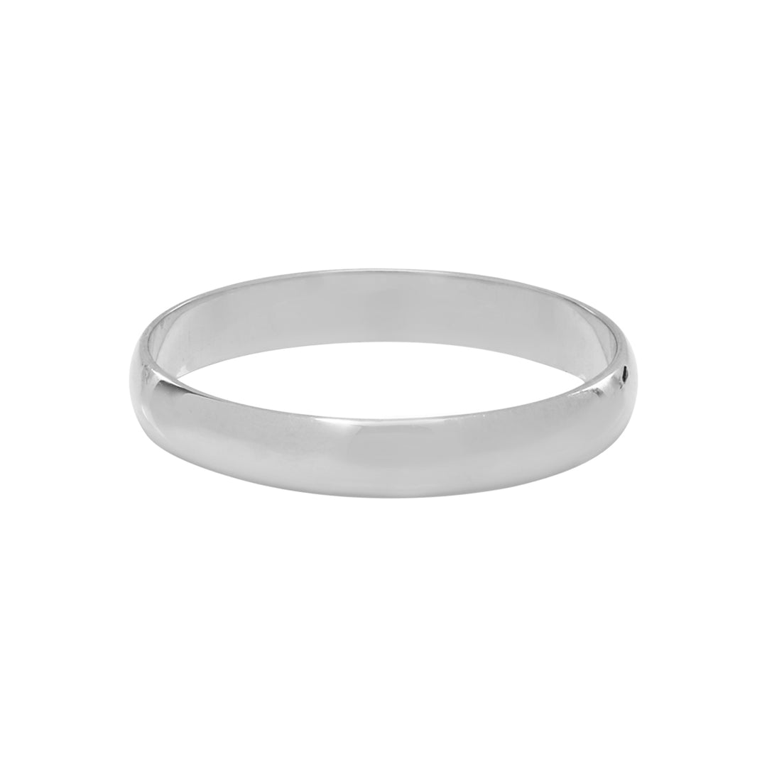 10k Solid Gold Thick Band - Rings - White Gold - White Gold / 8 - Azil Boutique