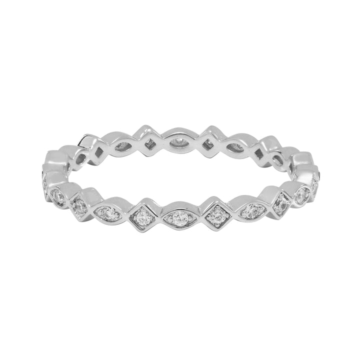 SALE - Tiara CZ Ring - Rings - Silver - Silver / 6 - Azil Boutique