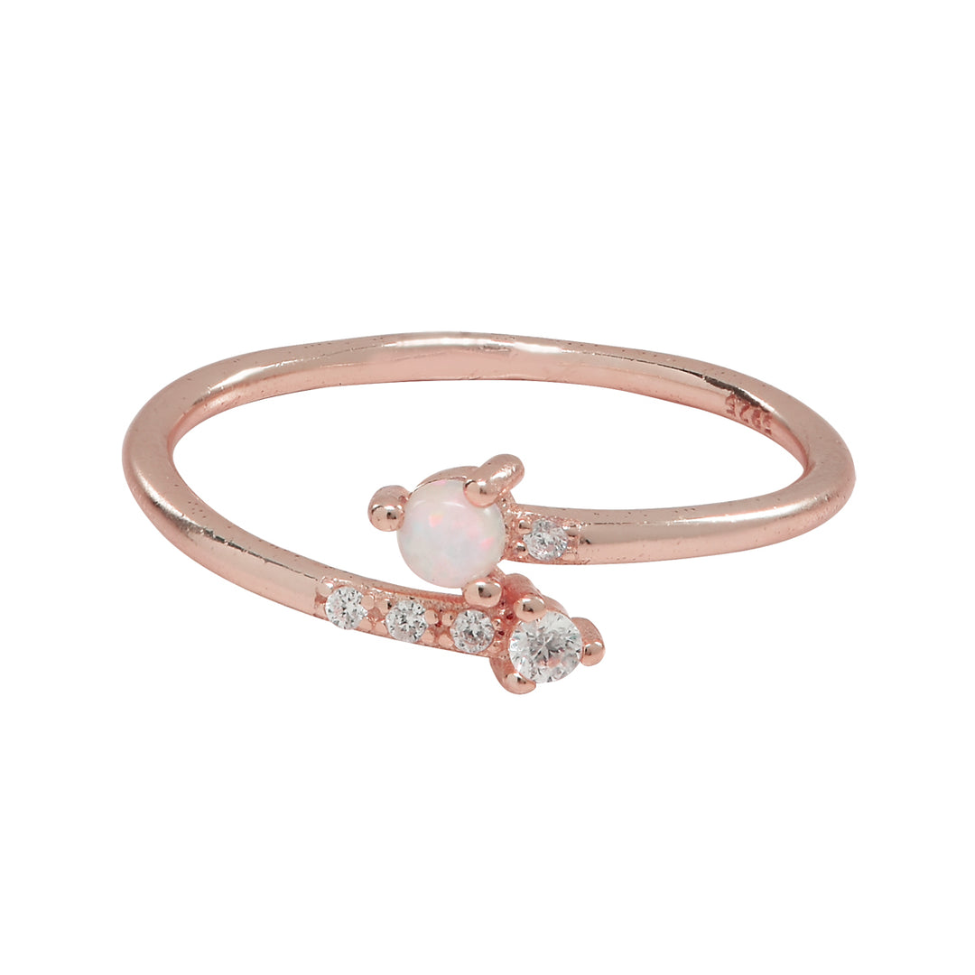 Opal / CZ Arrow Ring - Rings - Rosegold - Rosegold / 6 - Azil Boutique