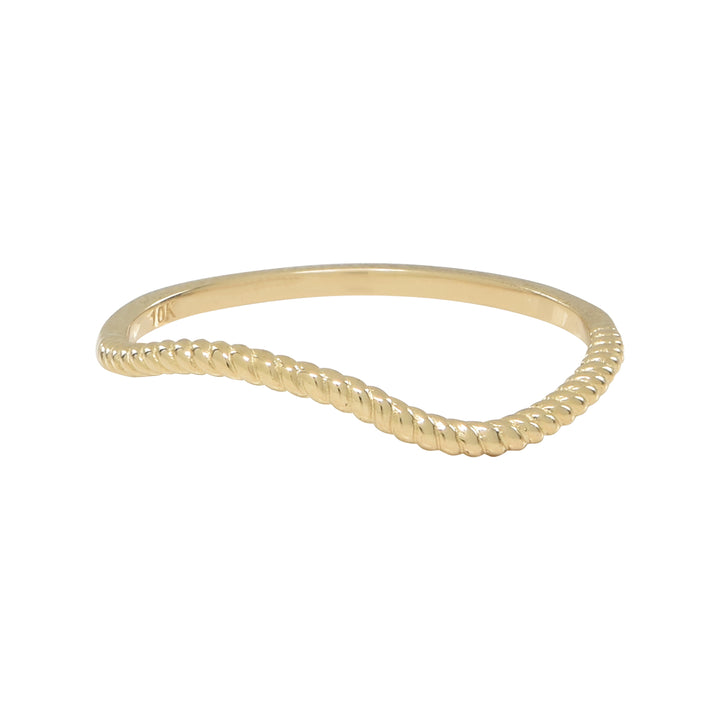 10k Solid Gold Twisted Wave Ring - Rings - 5 - 5 - Azil Boutique