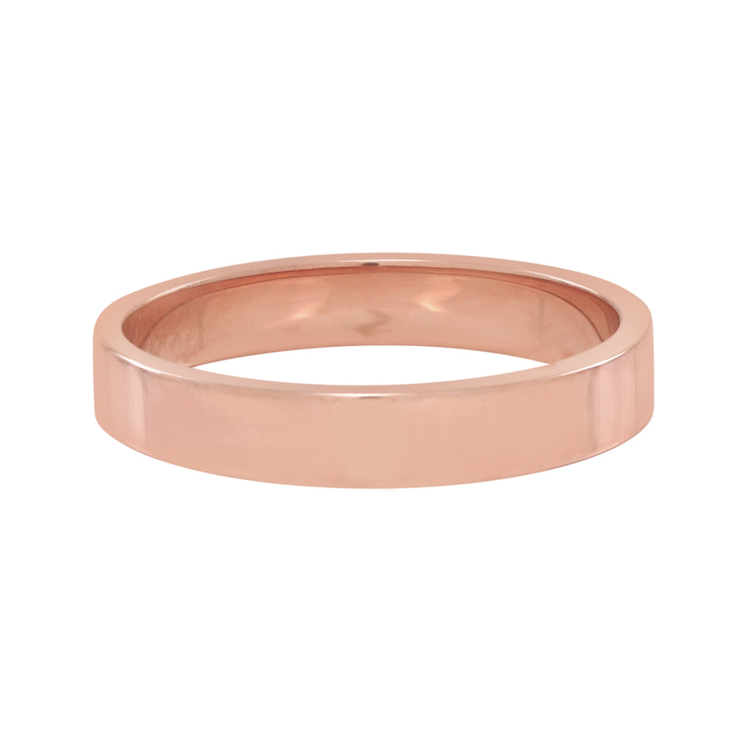 10k Solid Gold Flat Band Ring - Rings - Rose Gold - Rose Gold / 5 - Azil Boutique