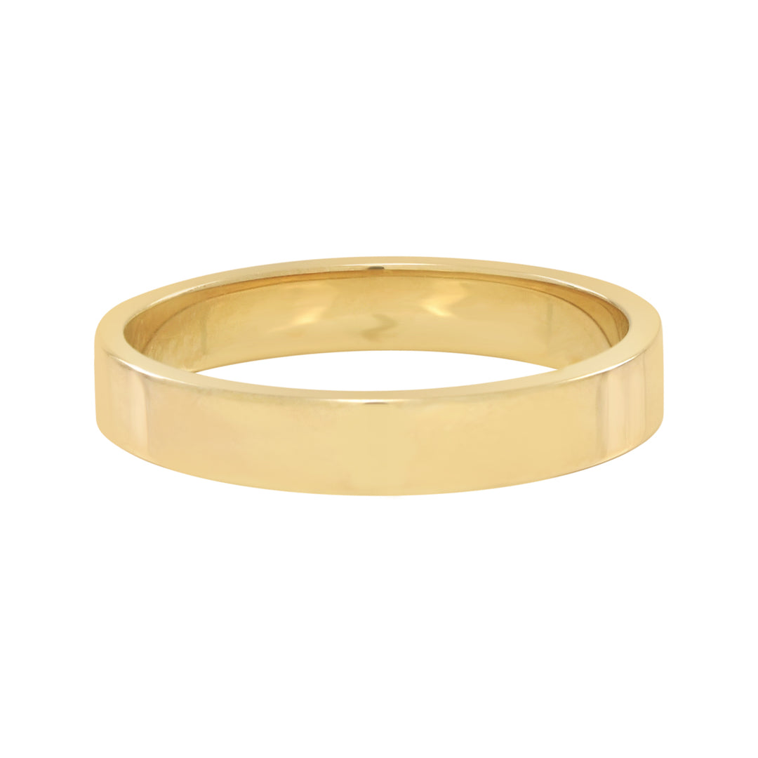 10k Solid Gold Flat Band Ring - Rings - Yellow Gold - Yellow Gold / 5 - Azil Boutique