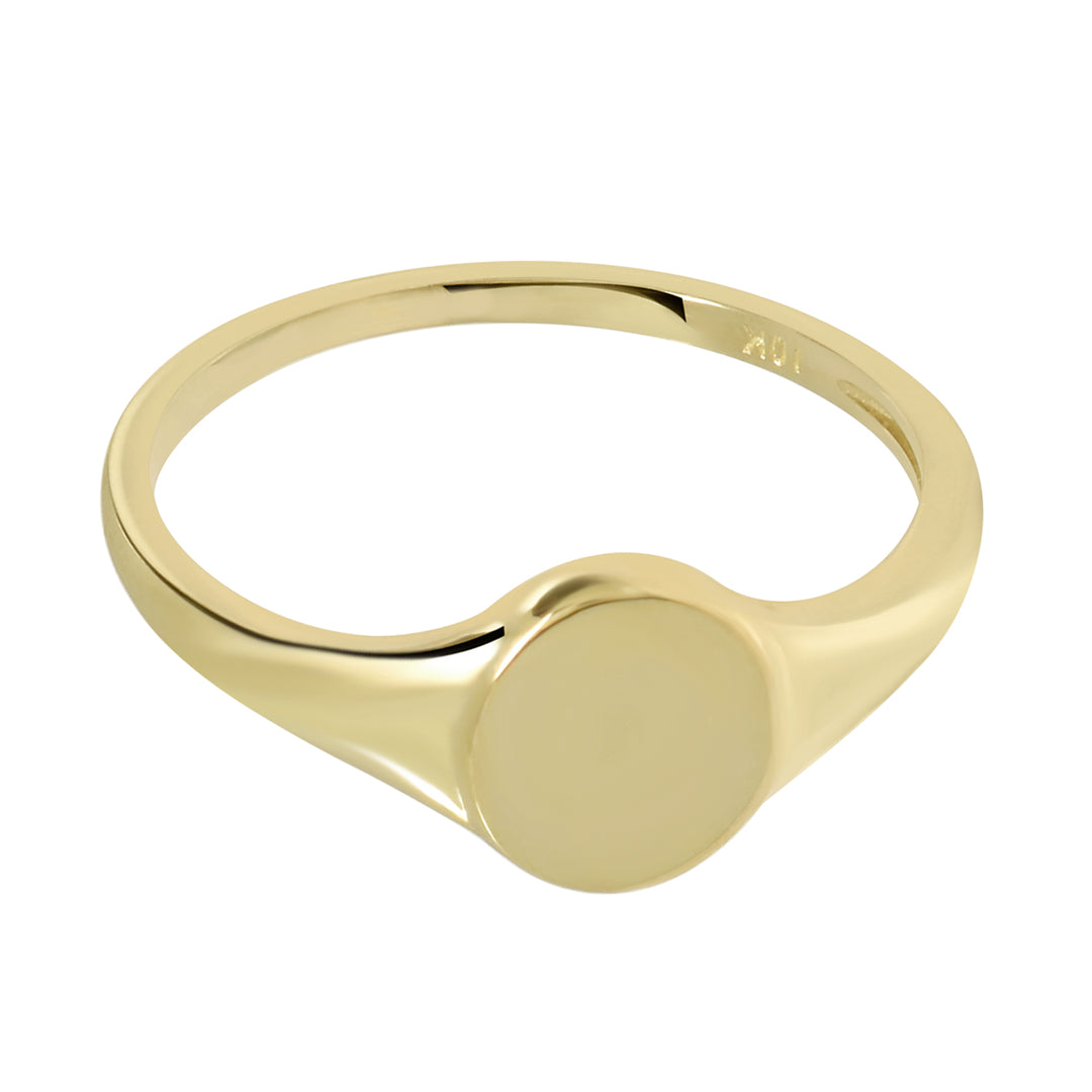 10k Solid Gold Signet Ring - Rings - 5 - 5 - Azil Boutique