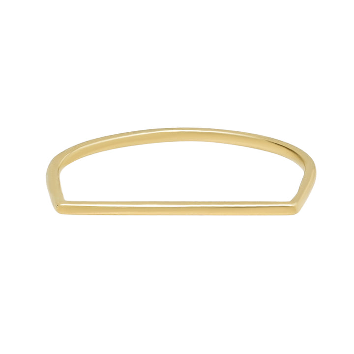 14k Solid Gold Bar Ring - Rings - 5 - 5 - Azil Boutique