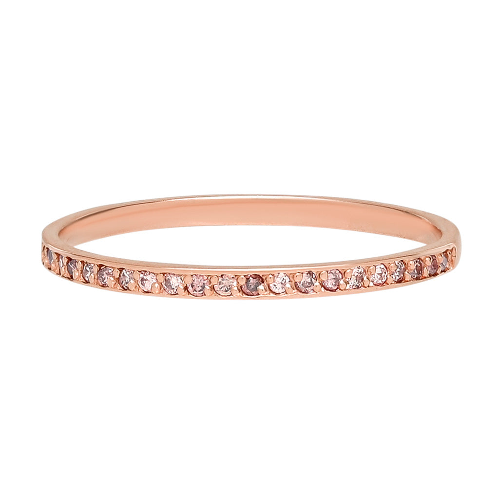 14k Solid Gold Diamond Pave Ring - Rings - Rose Gold - Rose Gold / 6 - Azil Boutique