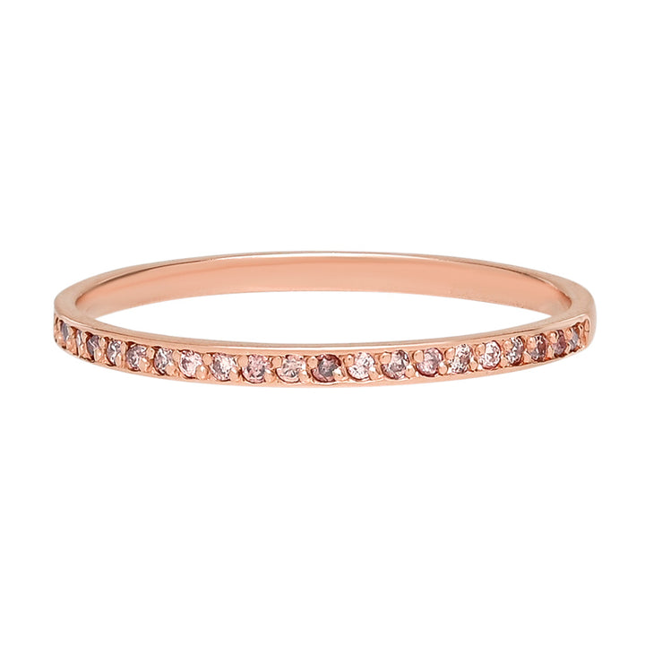 SALE - 14k Solid Gold Diamond Pave Ring - Rings - Rose Gold - Rose Gold / 6 - Azil Boutique