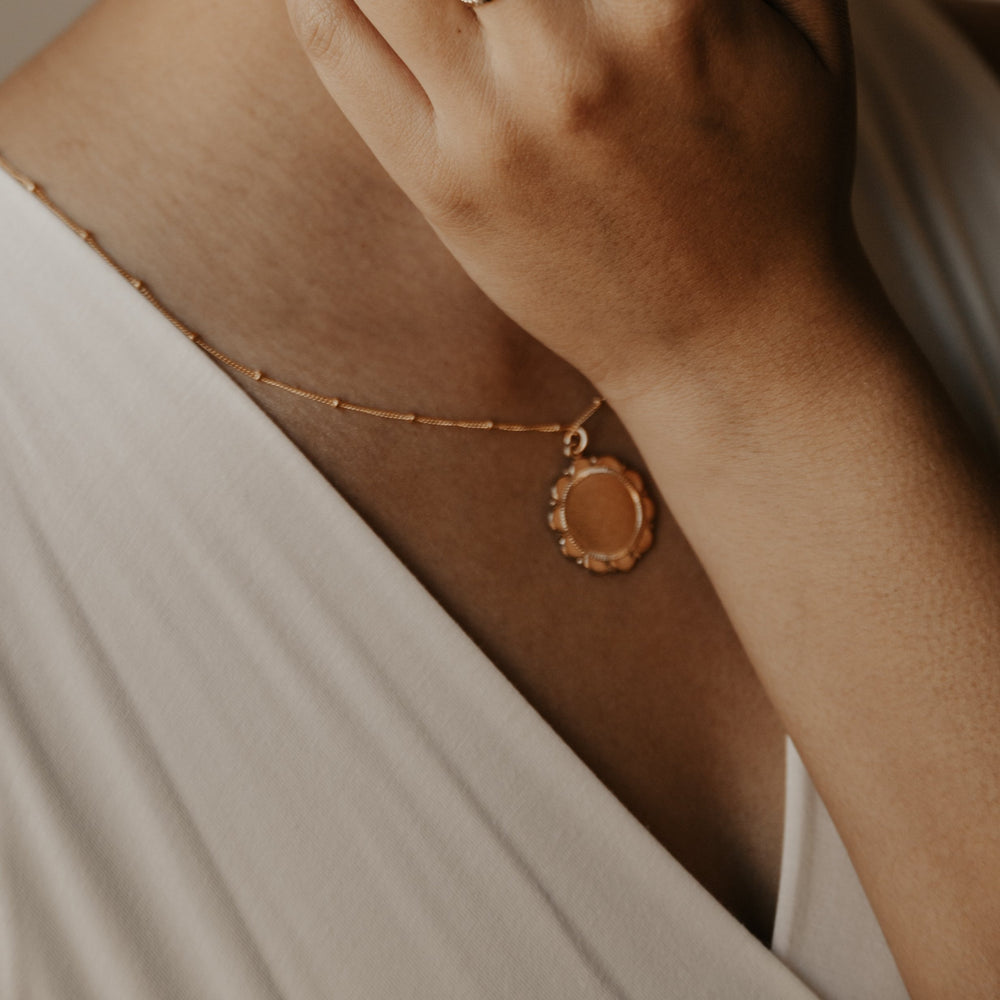 SALE - Floral Round Medallion Necklace - Necklaces -  -  - Azil Boutique