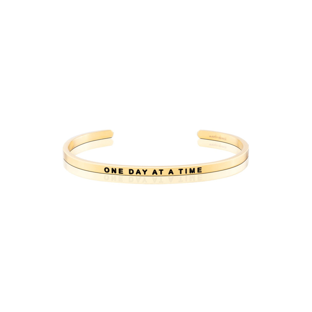 Mantra Bands - Bracelets - Gold - Gold / One Day at a Time - Azil Boutique