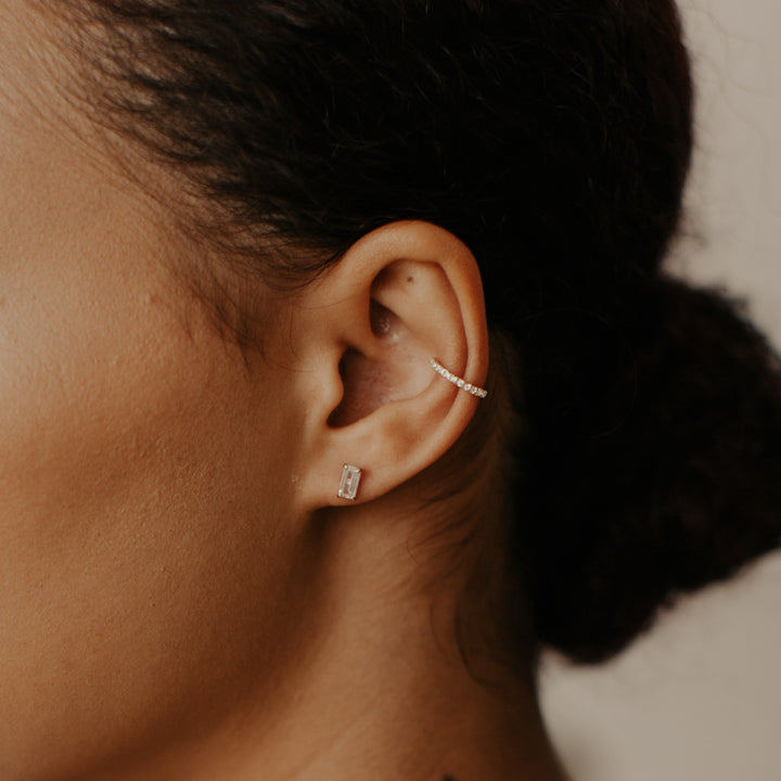 CZ Prong Middle Ear Cuff - Earrings -  -  - Azil Boutique