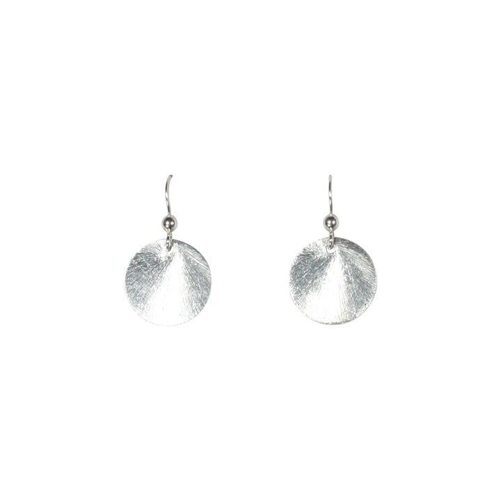 SALE - Brushed Disc Earrings - Earrings - Silver - Silver / Medium - Azil Boutique