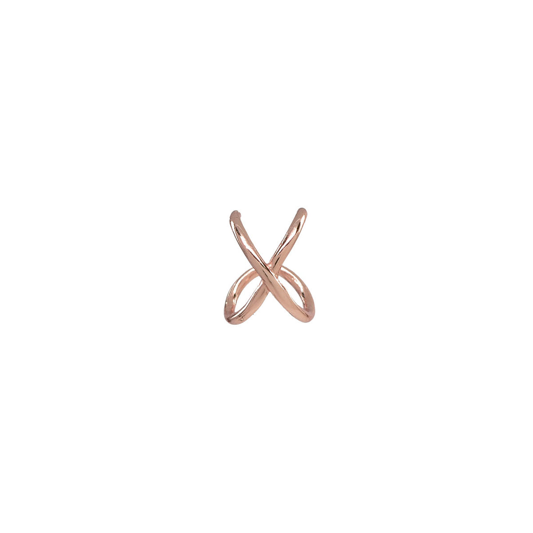 X Ear Cuff - Earrings - Rose Gold - Rose Gold - Azil Boutique