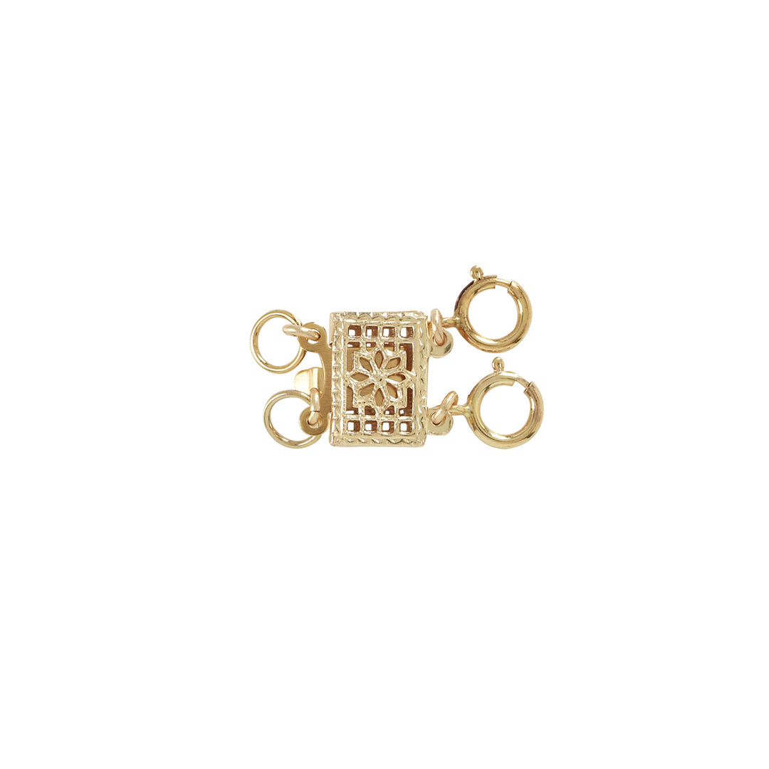 Ornate Square No Tangle Clasp - Necklaces - Gold - Gold / Double - Azil Boutique