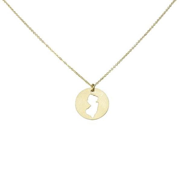 SALE - State Outline Necklace - Necklaces - Gold - Gold / NJ - Azil Boutique