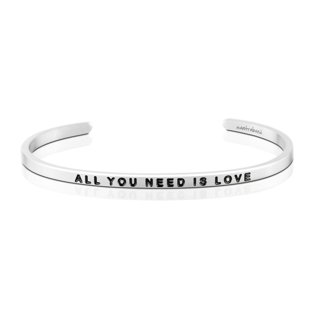 Mantra Bands - Bracelets - Silver - Silver / All You Need Is Love - Azil Boutique