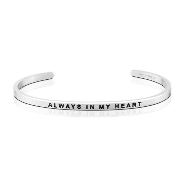 Mantra Bands - Bracelets - Silver - Silver / Always In My Heart - Azil Boutique