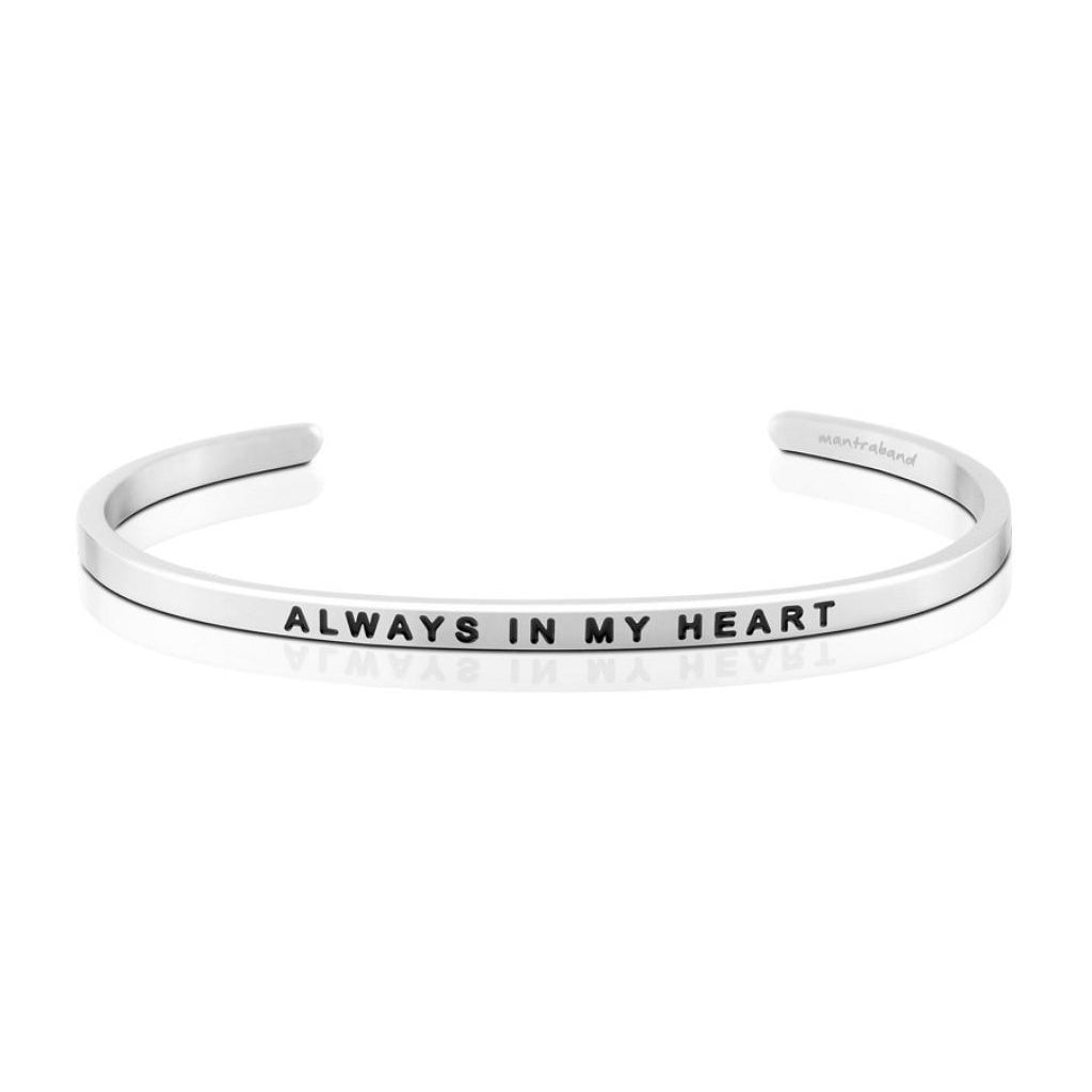 Mantra Bands - Bracelets - Silver - Silver / Always In My Heart - Azil Boutique