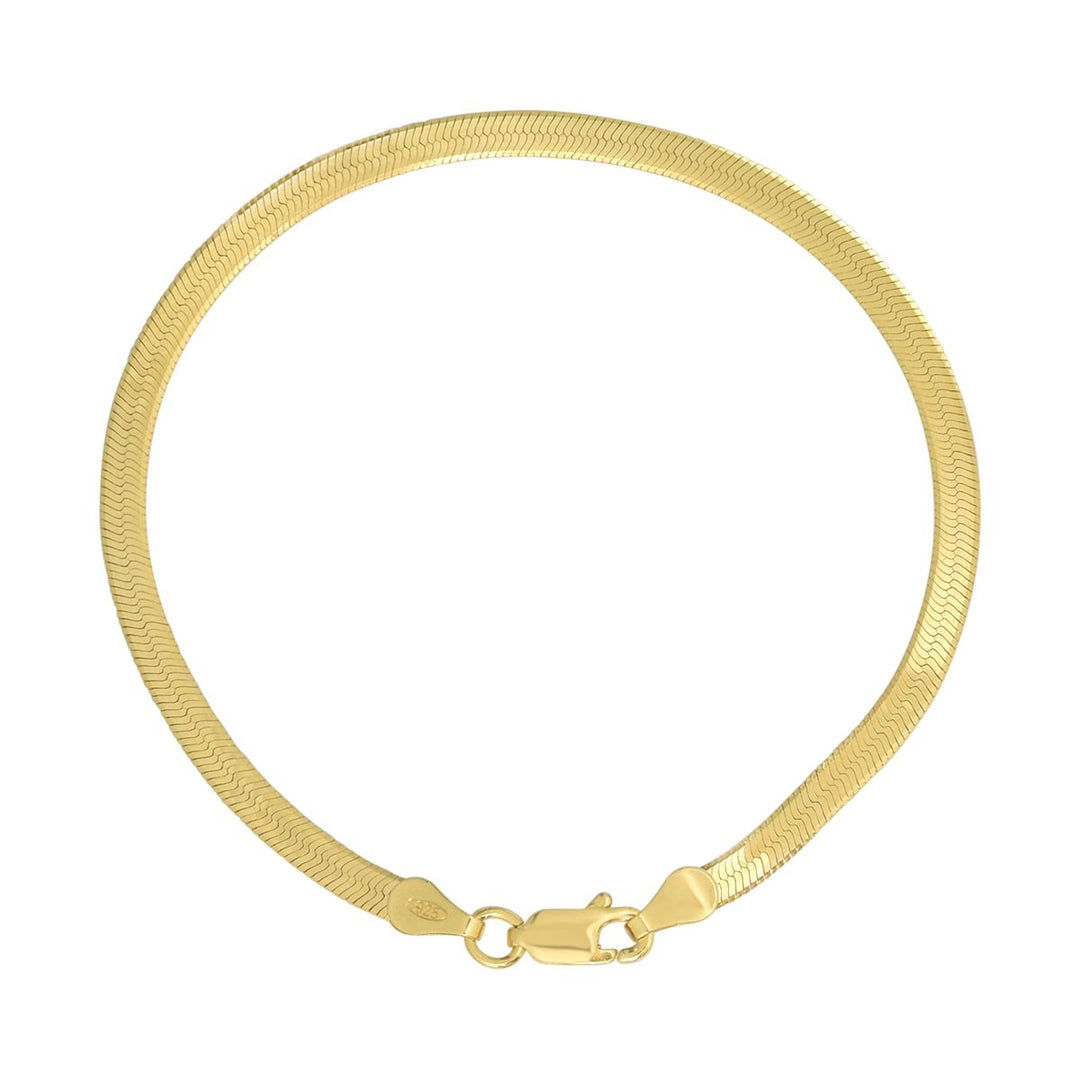 Herringbone Bracelet - Bracelets - 3mm - 3mm / Gold - Azil Boutique