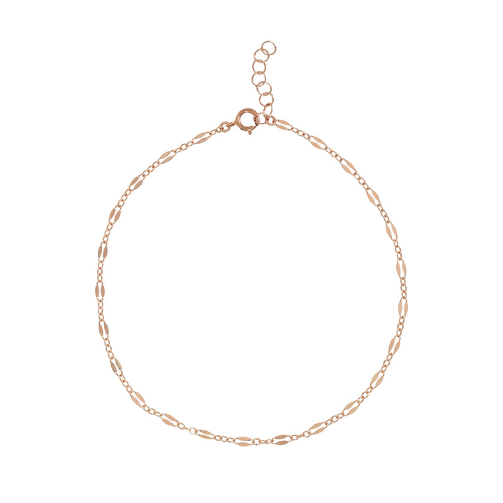Geometric Cable Chain Anklet - Bracelets - Rosegold - Rosegold / 9 - Azil Boutique