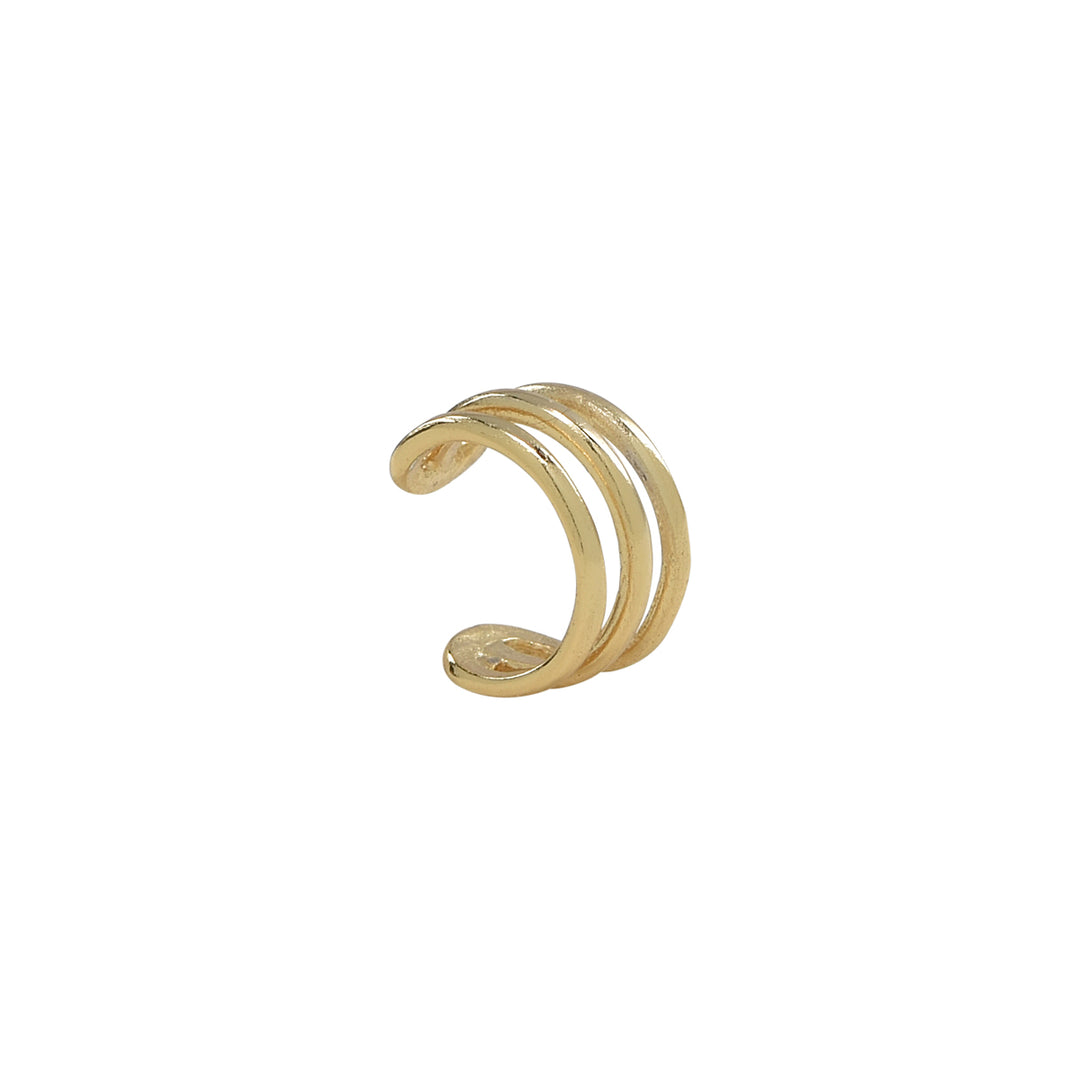 Triple Line Ear Cuff - Earrings - Gold - Gold - Azil Boutique