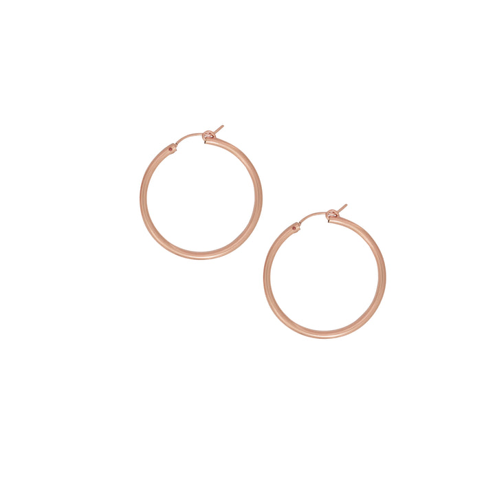 Tube Hoops - Earrings - Rose Gold - Rose Gold / Medium - Azil Boutique