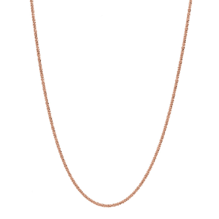 Diamond Cut Rope Chain Necklace - Necklaces - Rosegold - Rosegold / 16 Inches - Azil Boutique
