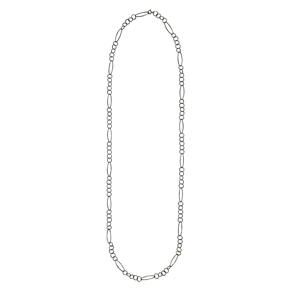 Multi-Interlocking Diamond Cut & Marquise Necklace - Necklaces - Gunmetal - Gunmetal - Azil Boutique
