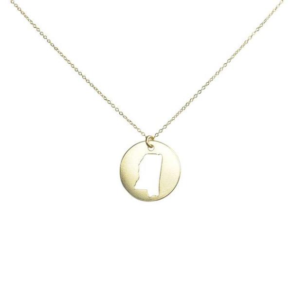 SALE - State Outline Necklace - Necklaces - Gold - Gold / MS - Azil Boutique