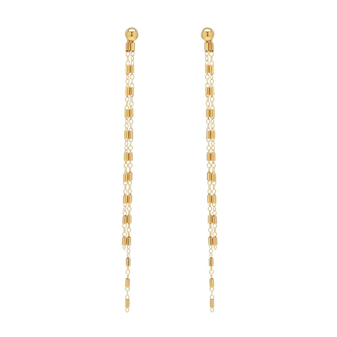 Detachable Round Multi Bar Sphere Studs - Earrings - Gold - Gold / Large - Azil Boutique