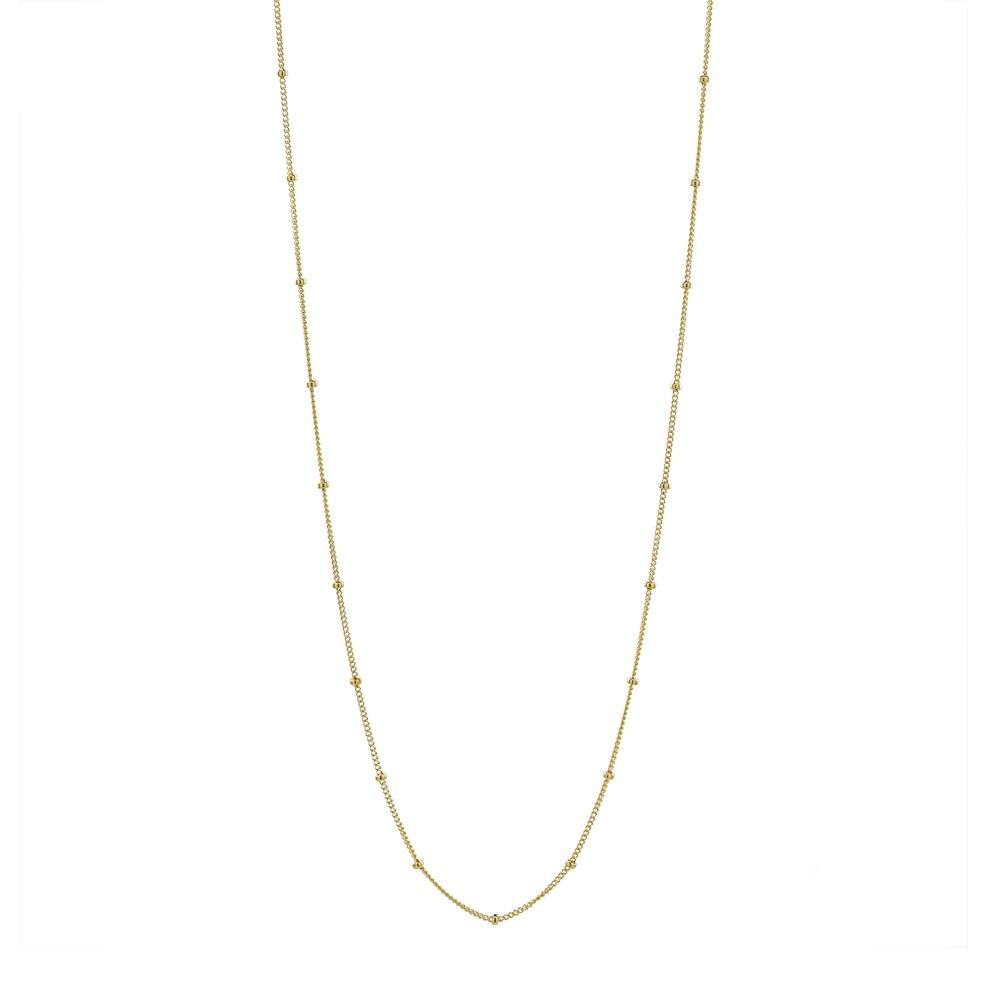 14k Solid Gold Ball Chain Necklace - Necklaces - Yellow Gold - Yellow Gold / 16" - Azil Boutique