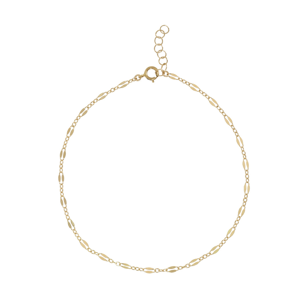 Geometric Cable Chain Anklet - Bracelets - Gold - Gold / 9 - Azil Boutique
