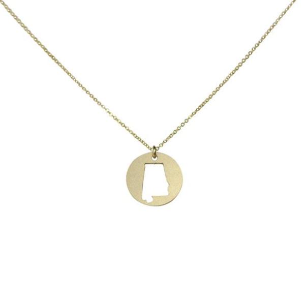 SALE - State Outline Necklace - Necklaces - Gold - Gold / AL - Azil Boutique