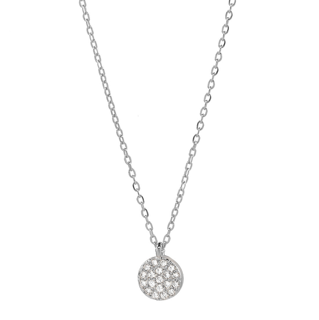 Round Multi CZ Necklace - Necklaces - Silver - Silver / 8mm - Azil Boutique