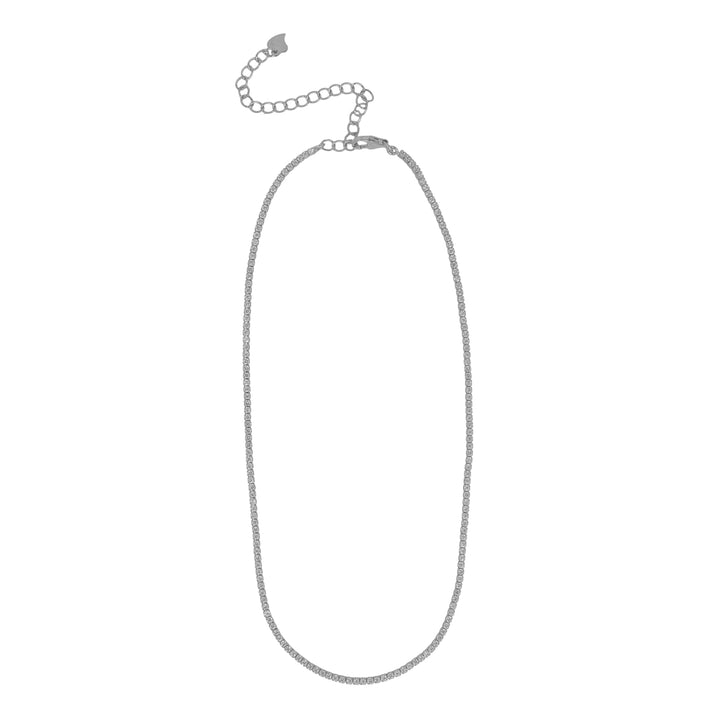 CZ Tennis Choker - Necklaces - Silver - Silver - Azil Boutique