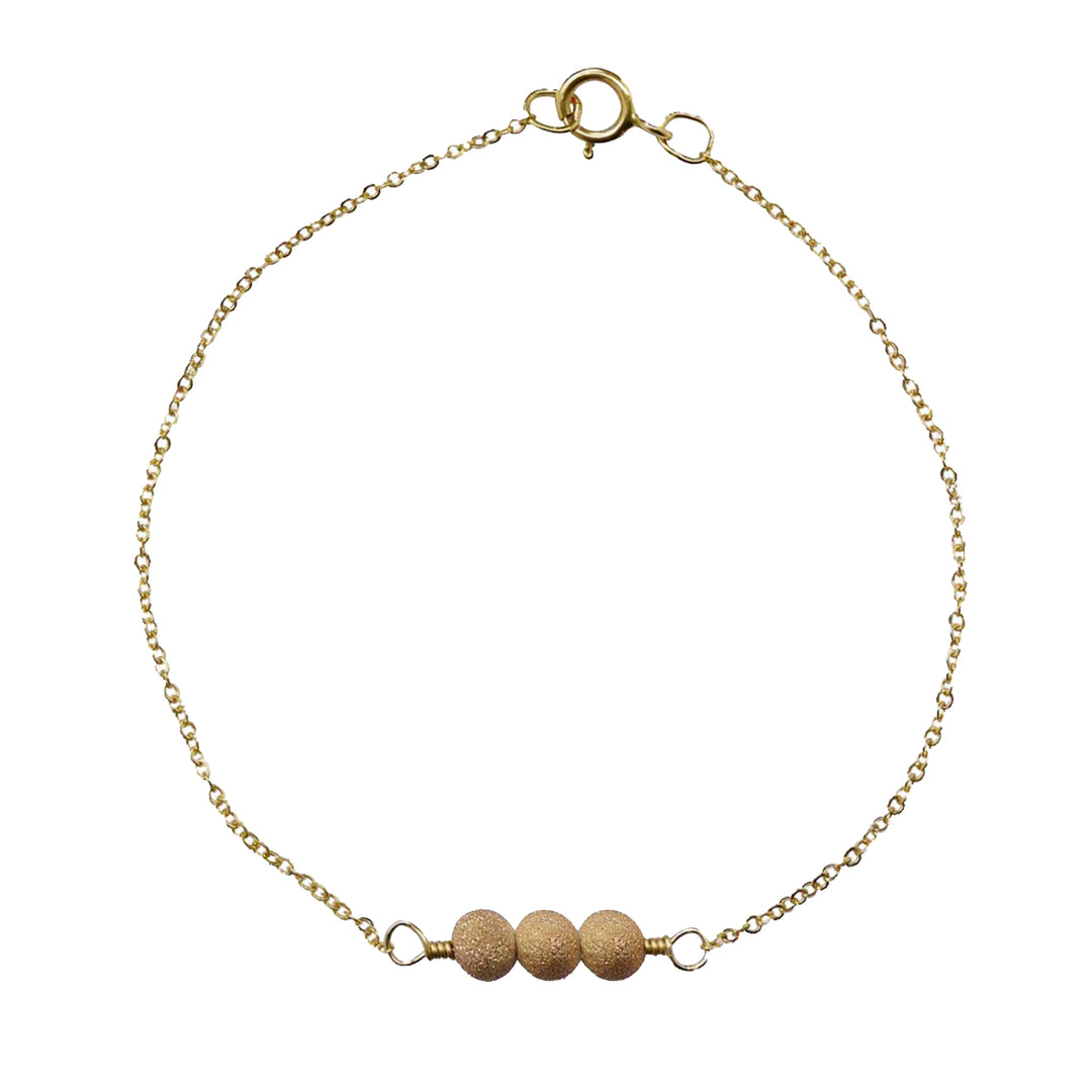 SALE - Triple Stardust Ball Bracelet - Bracelets - Gold - Gold - Azil Boutique