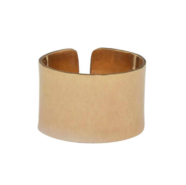 Hammered Cigar Band Ring - Rings - Gold - Gold / 5 - Azil Boutique