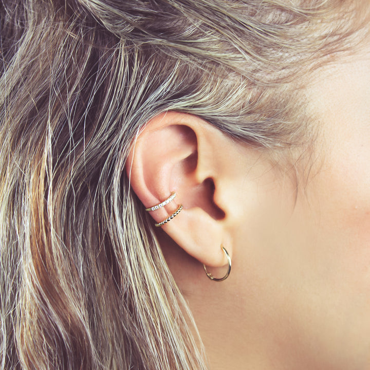 CZ Prong Middle Ear Cuff - Earrings -  -  - Azil Boutique